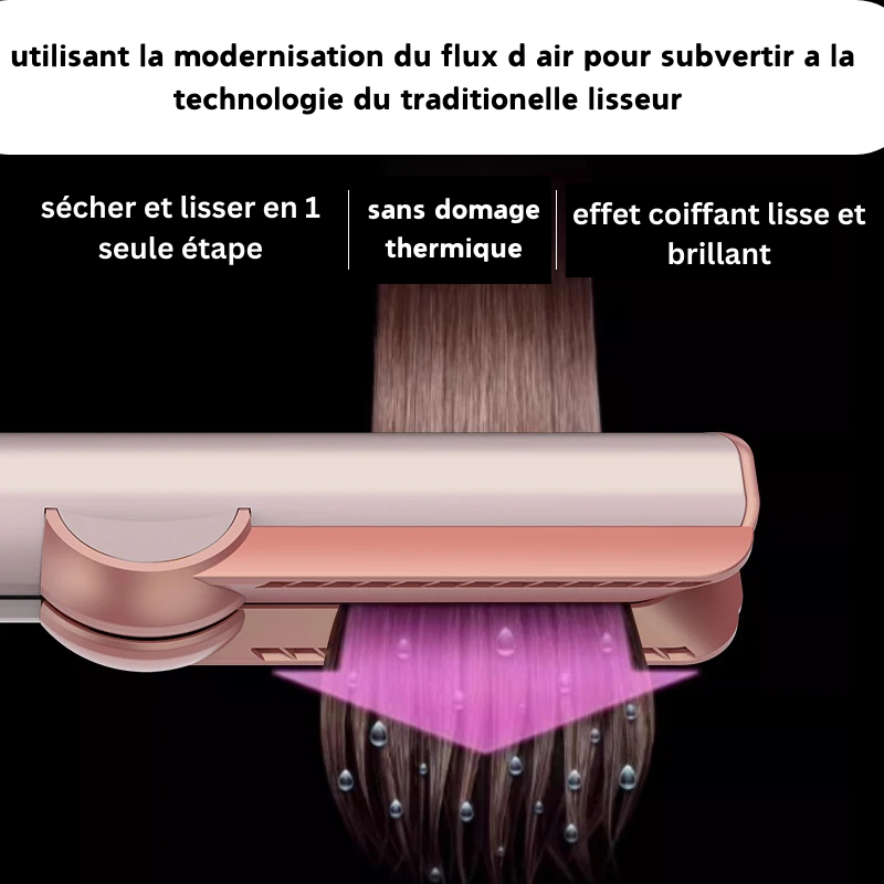 sèche-cheveux et lisseur pro 2 en 1