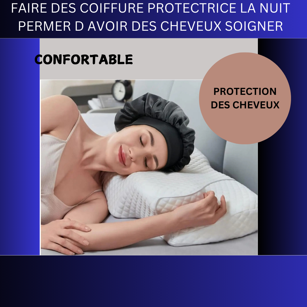bonnet de nuit en satin