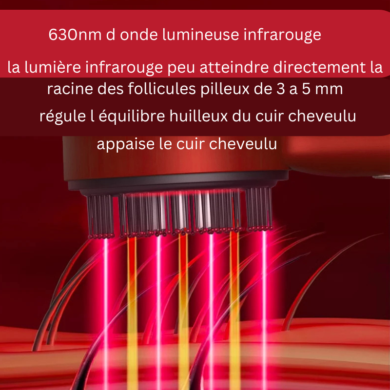 Brosse  pour favoriser la pousse des cheveux