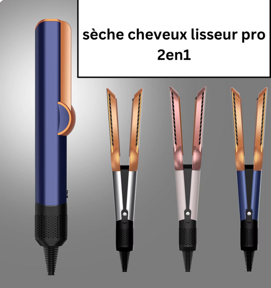 sèche-cheveux et lisseur  pro 2 en 1